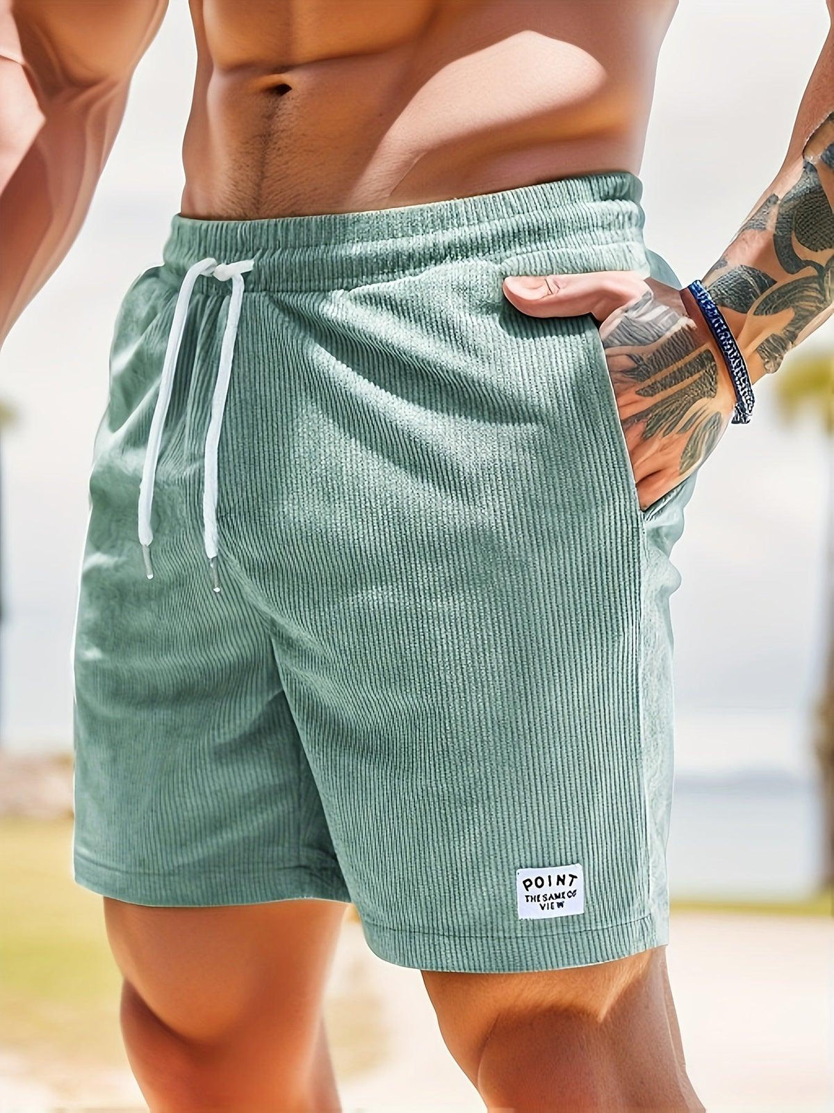Dennis - Luchtige casual short met trekkoord voor heren