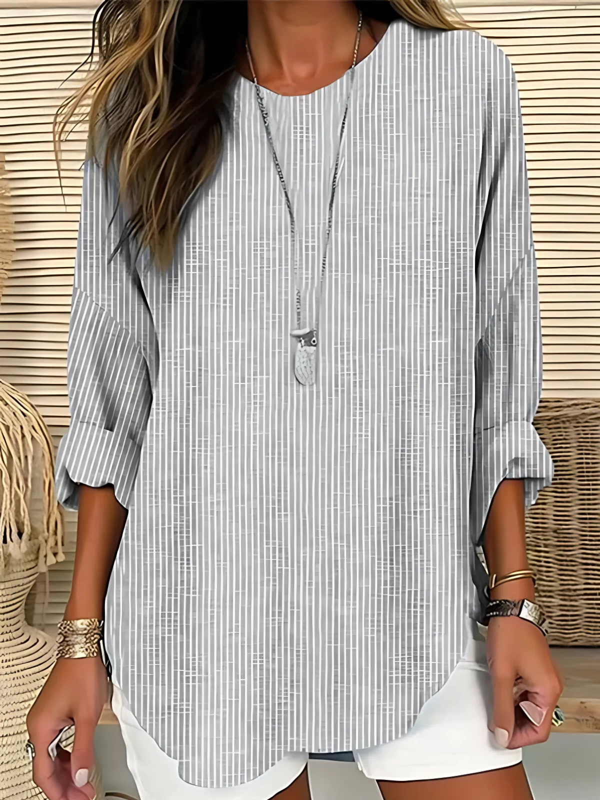 ONTSPANNENDE STREEP BLOUSE VOOR VROUWEN