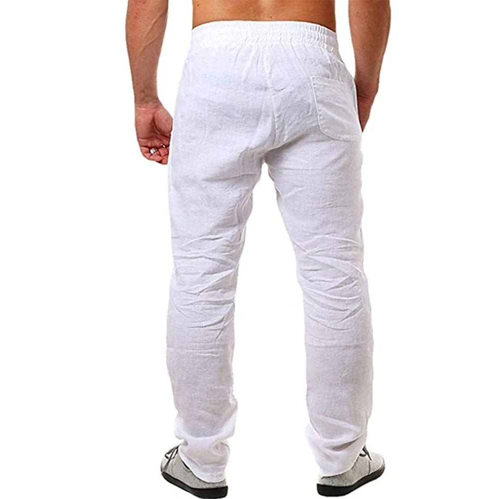 Felix - Luchtige linnen pantalon met elastische taille voor heren