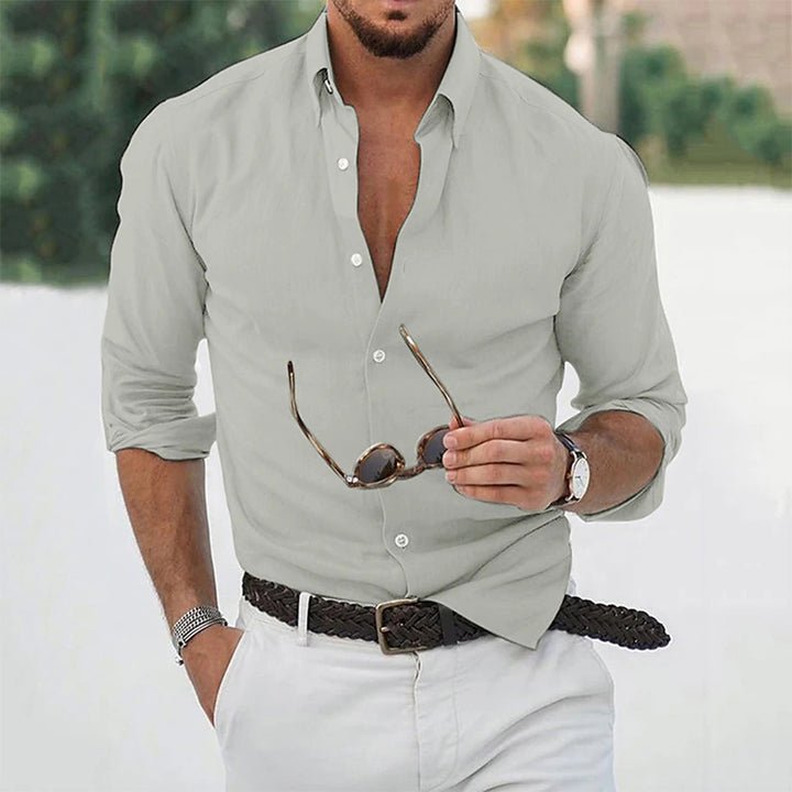 Stef - Casual slim fit herenoverhemd met lange mouwen