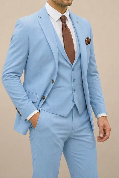 Nash - Slim fit herenpak met rechte pijpen