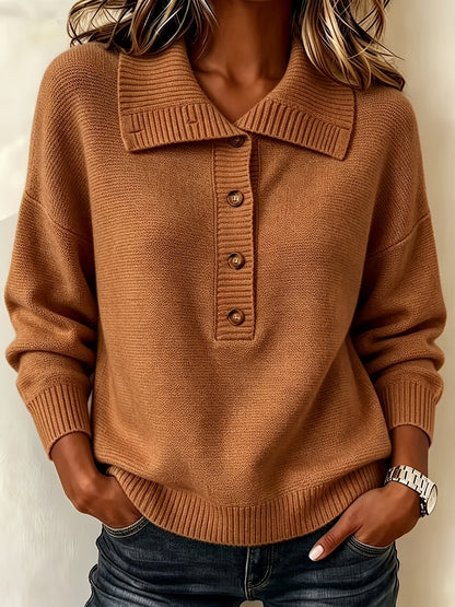 Nicole | Dames Herfst trui met Knopen