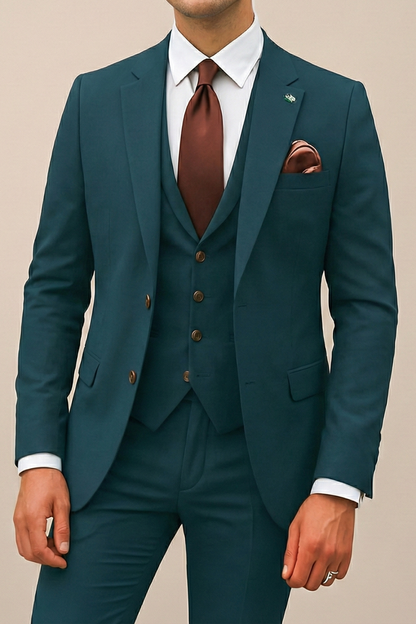 Nash - Slim fit herenpak met rechte pijpen
