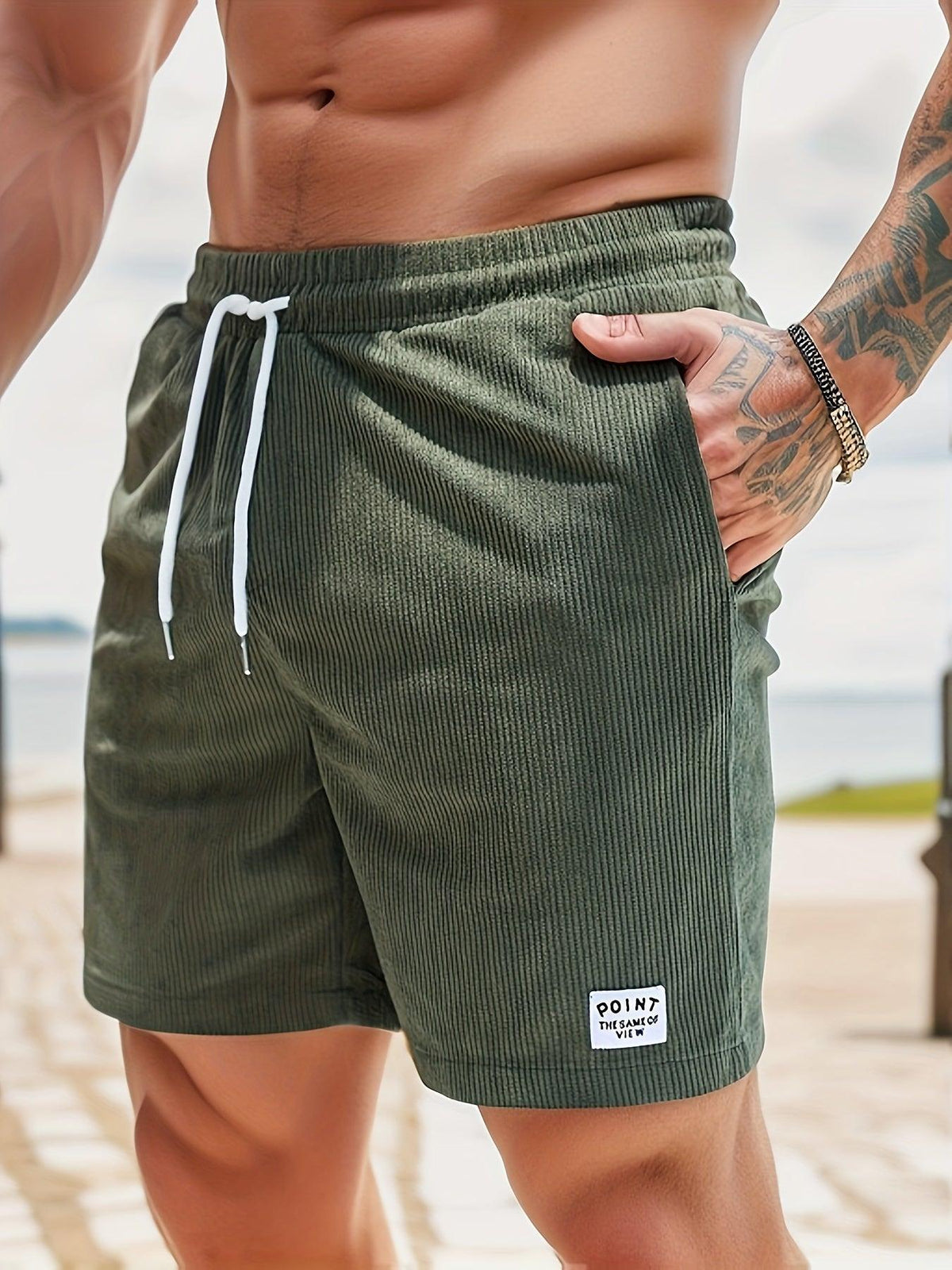 Dennis - Luchtige casual short met trekkoord voor heren