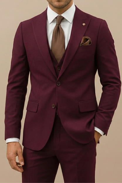 Nash - Slim fit herenpak met rechte pijpen