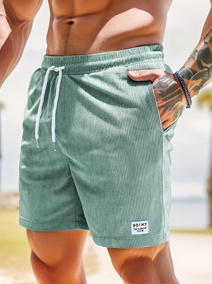 Dennis - Luchtige casual short met trekkoord voor heren