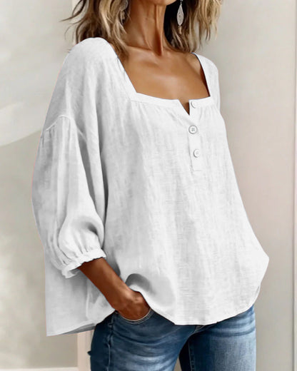 BLOUSE MET VIERKANTE HALS VOOR VROUWEN