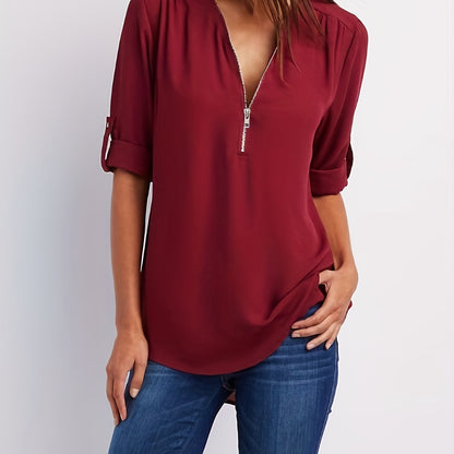 BLOUSE MET RITSSLUITING VOOR VROUWEN