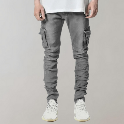 Bram - Slim fit cargo jeans voor heren