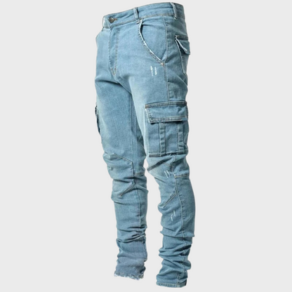 Bram - Slim fit cargo jeans voor heren