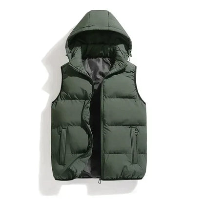Ruben - Gewatteerde bodywarmer met capuchon voor heren