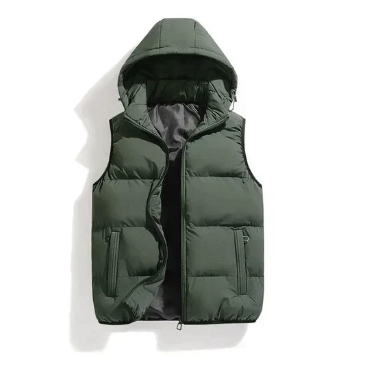 Ruben - Gewatteerde bodywarmer met capuchon voor heren