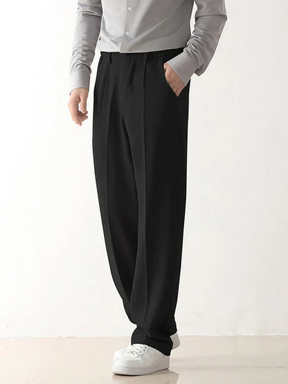 Beaumont - Losvallende pantalon met plooien voor heren