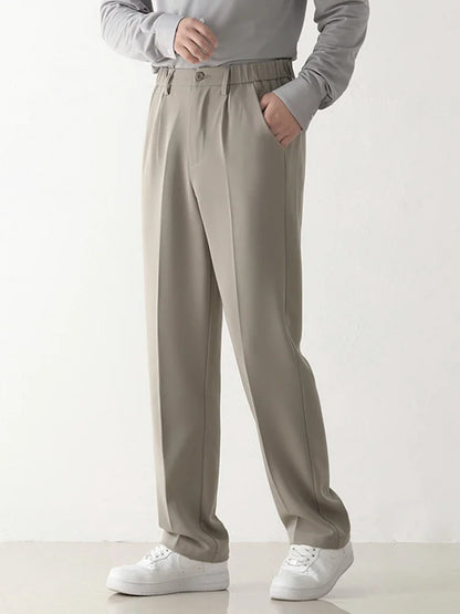 Beaumont - Losvallende pantalon met plooien voor heren