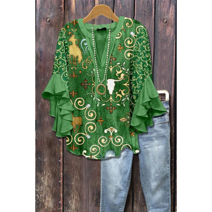 BLOUSE MET VOLANTEN VOOR VROUWEN