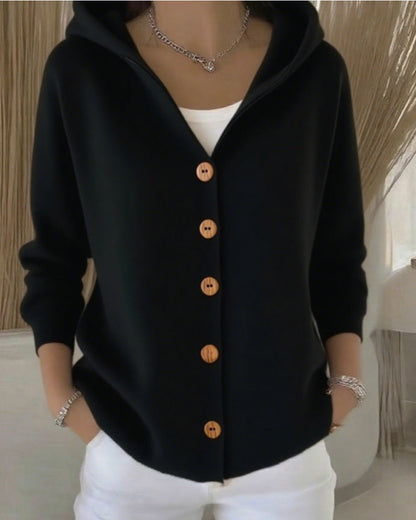 Zoé | Soft Hooded Knit Cardigan