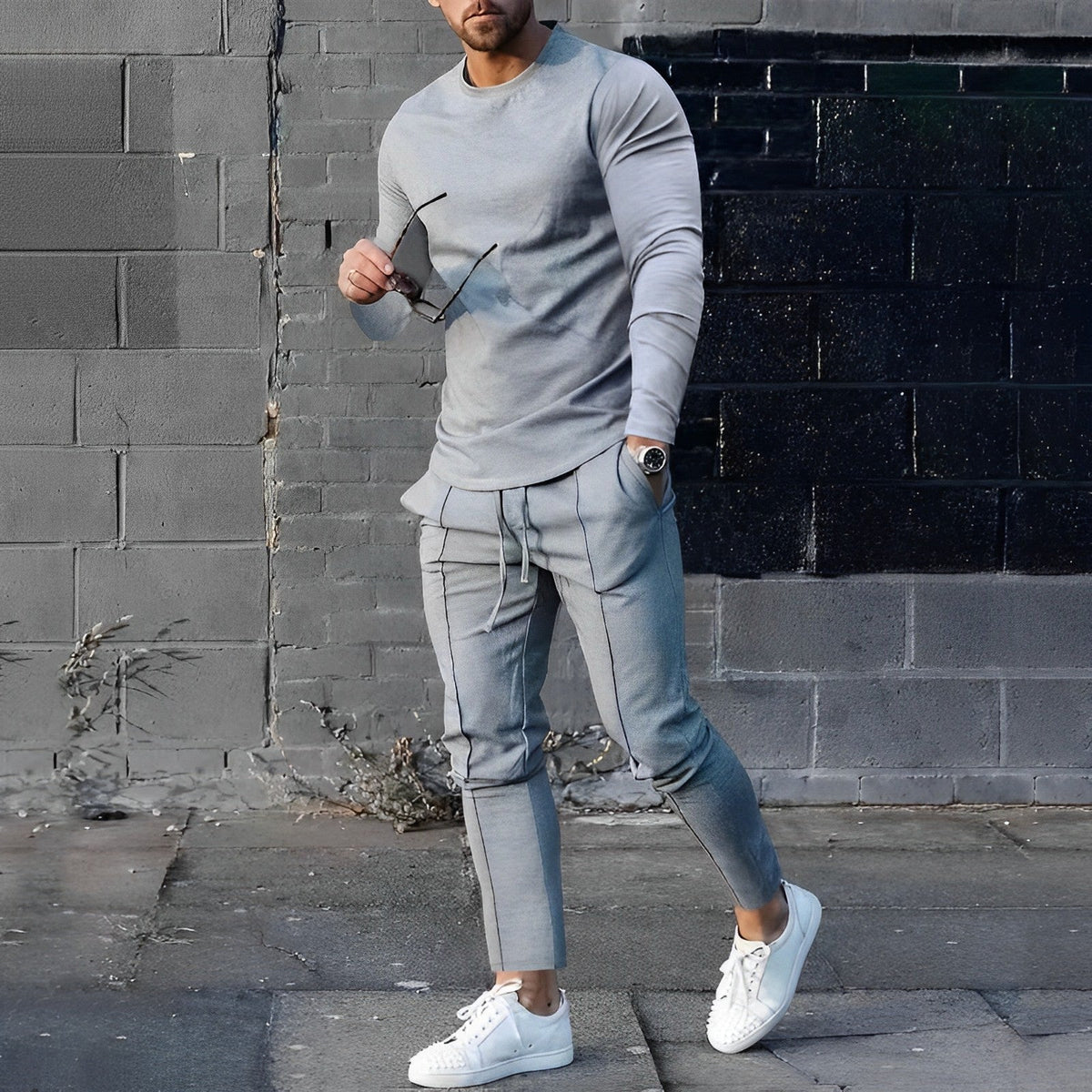 Floris - Casual gebreide sweater set voor heren
