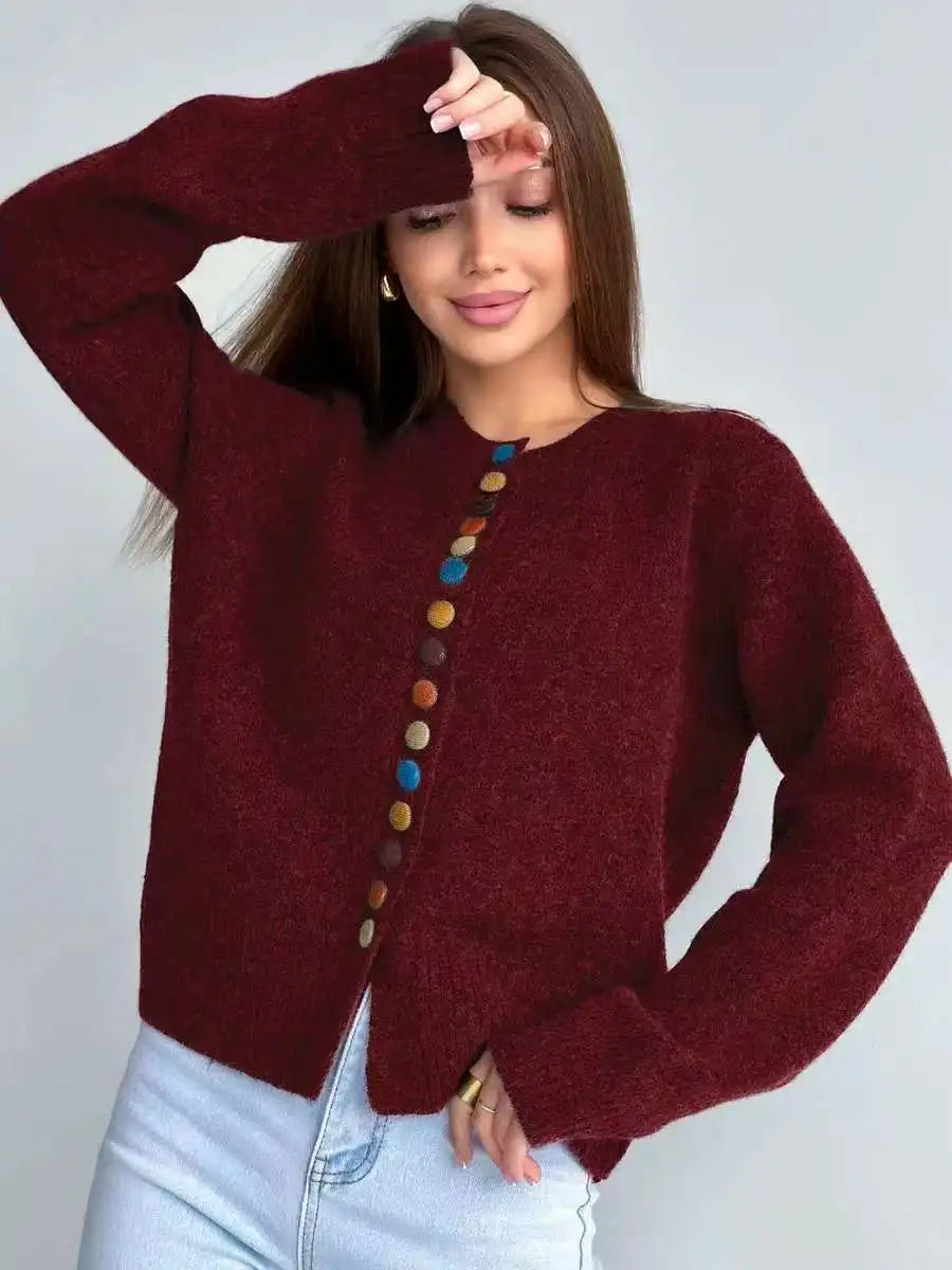 THE NOELLE | BUTTON-ACCENT CARDIGAN