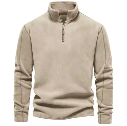 Waylon - Gebreide half-zip trui met opstaande kraag voor heren