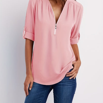 BLOUSE MET RITSSLUITING VOOR VROUWEN