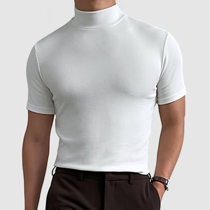 Henk - Stijlvol slim fit shirt met geribde kraag voor heren