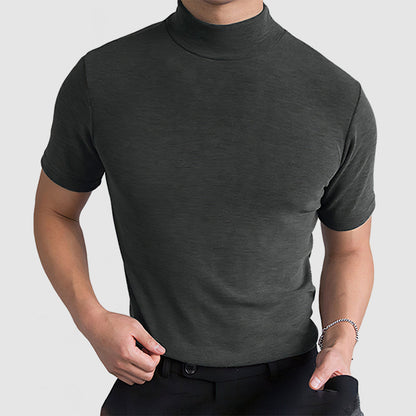 Henk - Stijlvol slim fit shirt met geribde kraag voor heren