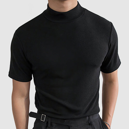 Henk - Stijlvol slim fit shirt met geribde kraag voor heren