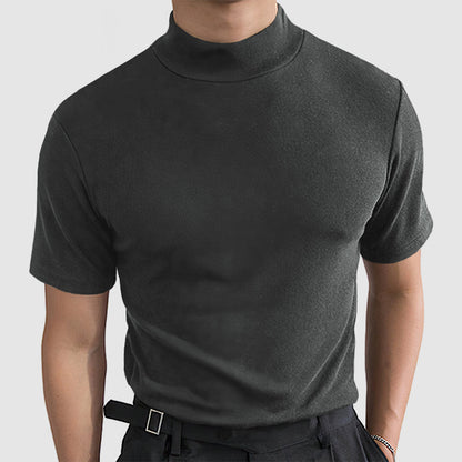 Henk - Stijlvol slim fit shirt met geribde kraag voor heren