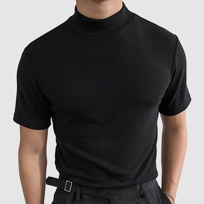 Henk - Stijlvol slim fit shirt met geribde kraag voor heren