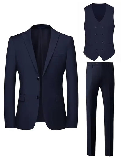 Dennis - Slim fit drie-delig herenpak