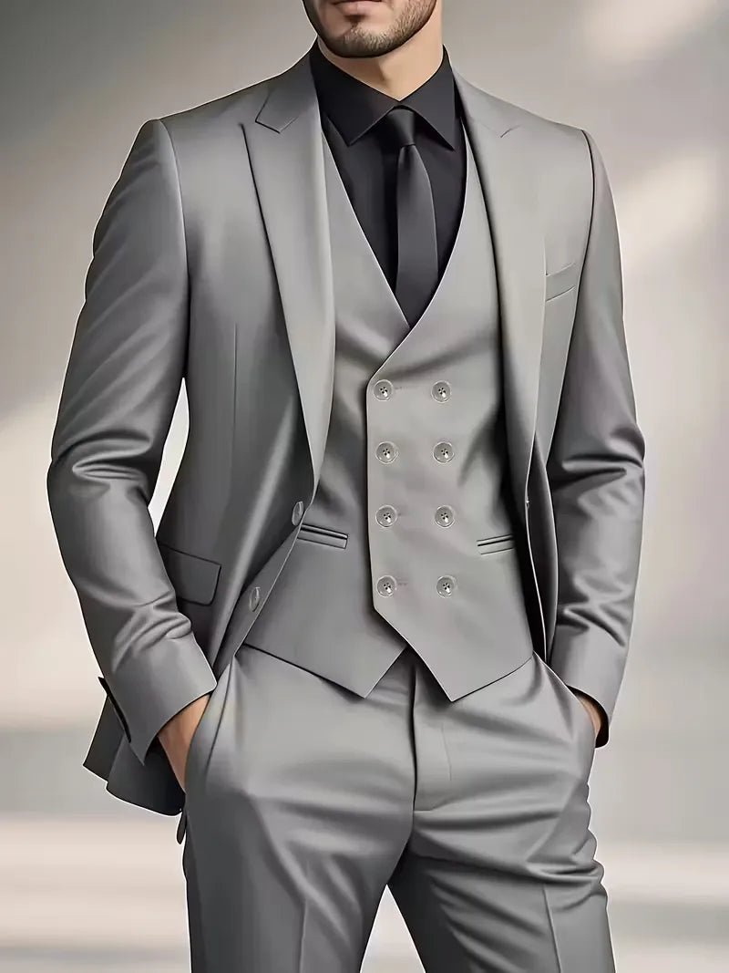 Dennis - Slim fit drie-delig herenpak