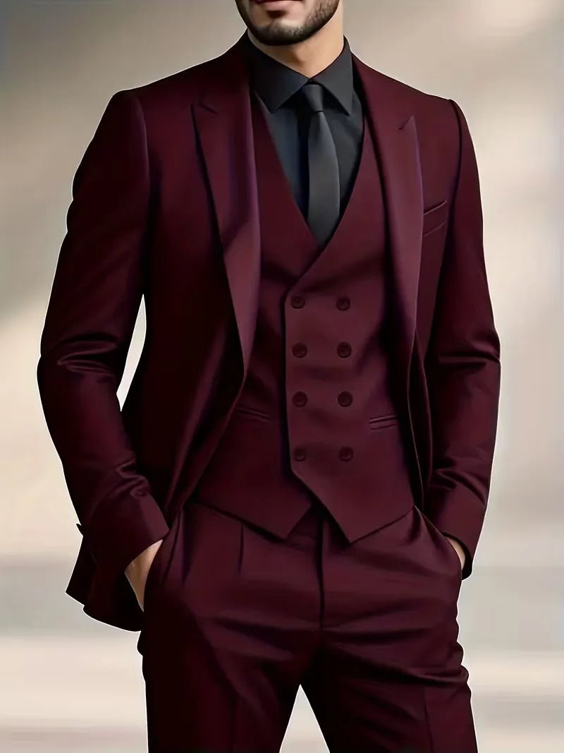 Dennis - Slim fit drie-delig herenpak