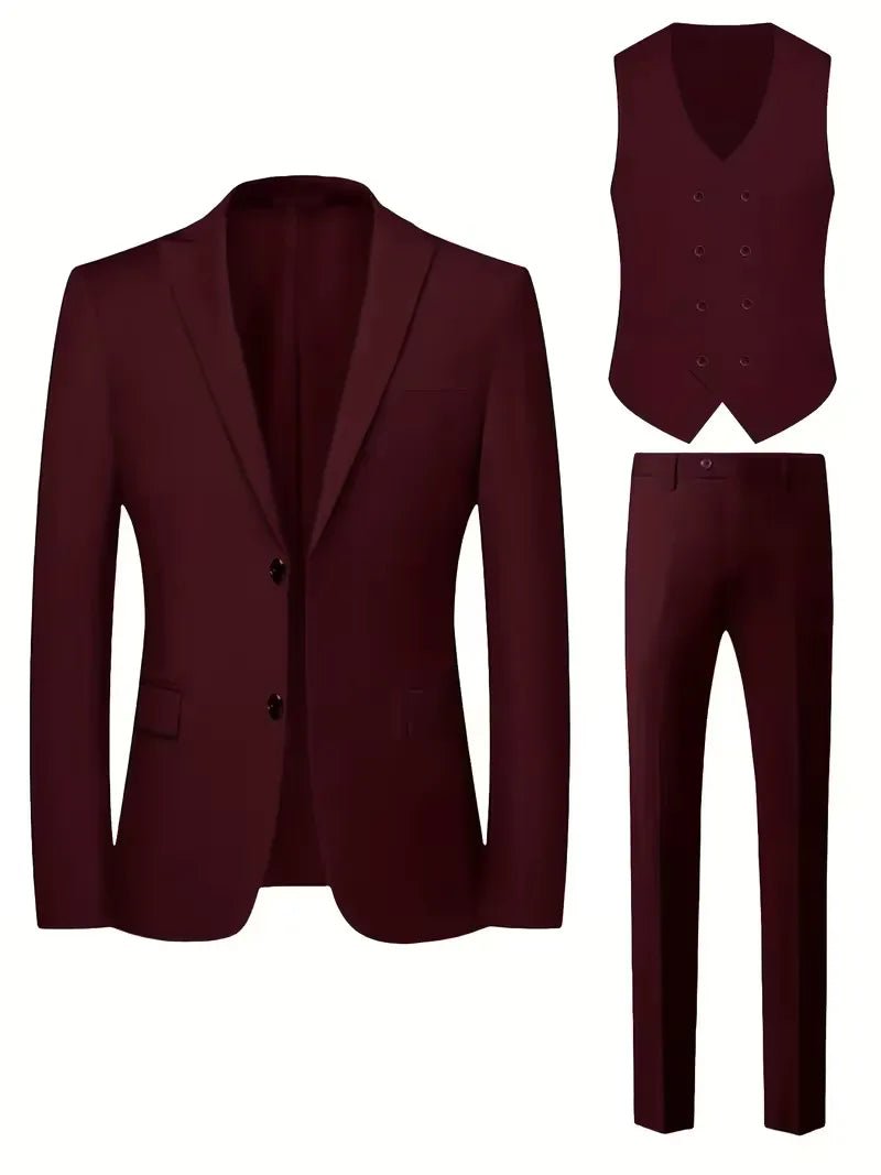 Dennis - Slim fit drie-delig herenpak