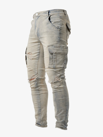 Brooks - Slim fit cargo jeans voor heren