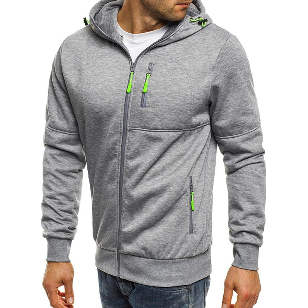 Giel - Klassieke wollen hoodie met rits voor heren