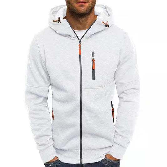 Giel - Klassieke wollen hoodie met rits voor heren
