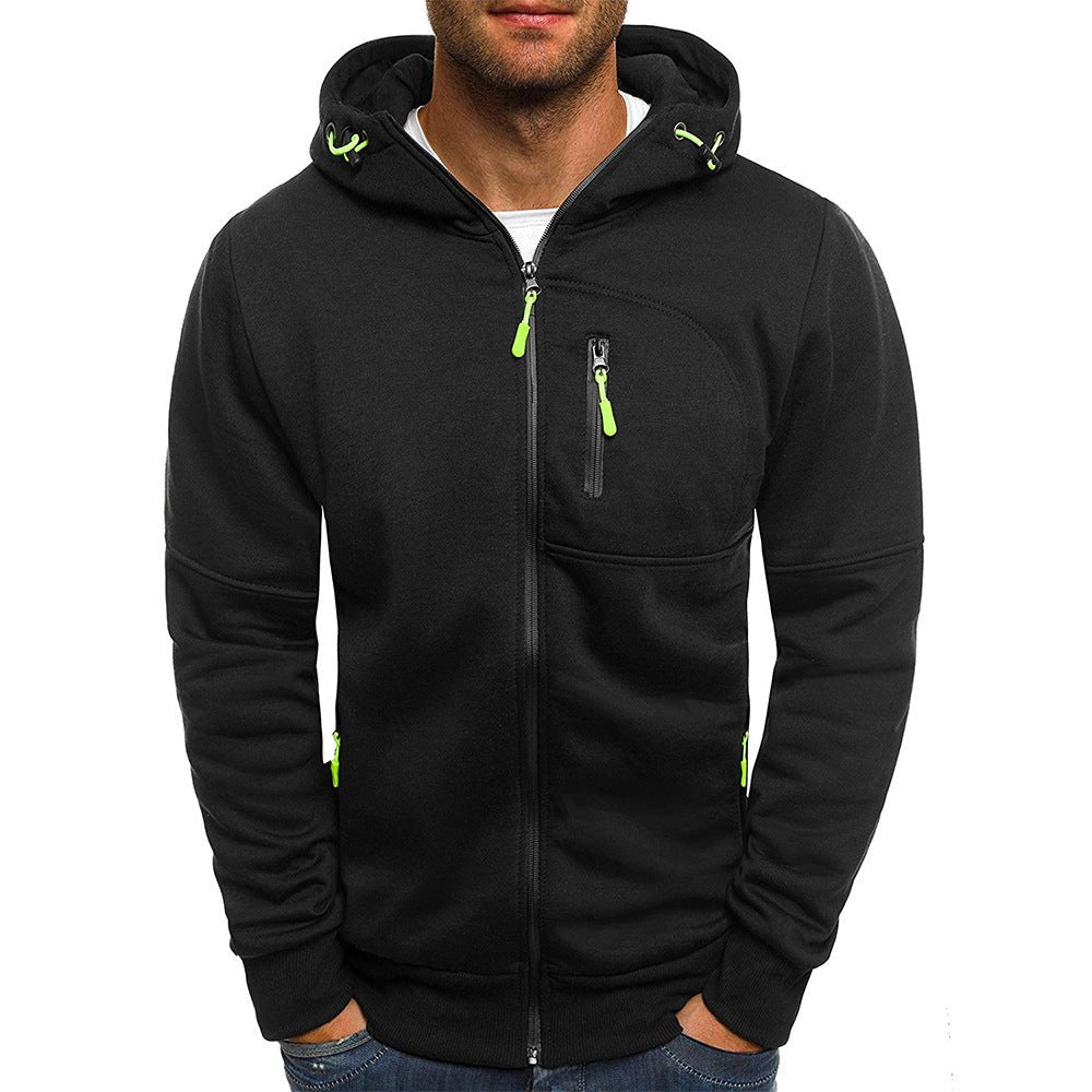 Giel - Klassieke wollen hoodie met rits voor heren