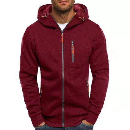 Giel - Klassieke wollen hoodie met rits voor heren