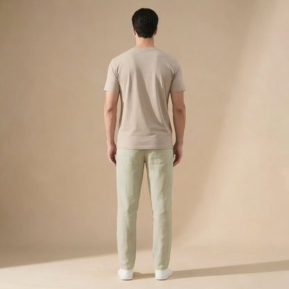 Cristian - Luchtige linnen zomerbroek met elastische taille voor heren