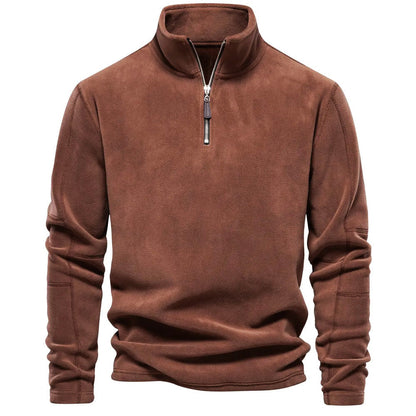 Waylon - Gebreide half-zip trui met opstaande kraag voor heren