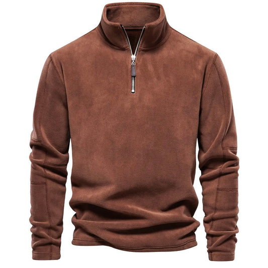 Waylon - Gebreide half-zip trui met opstaande kraag voor heren