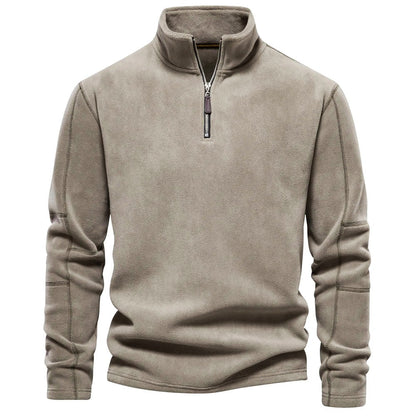 Waylon - Gebreide half-zip trui met opstaande kraag voor heren
