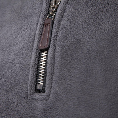 Waylon - Gebreide half-zip trui met opstaande kraag voor heren