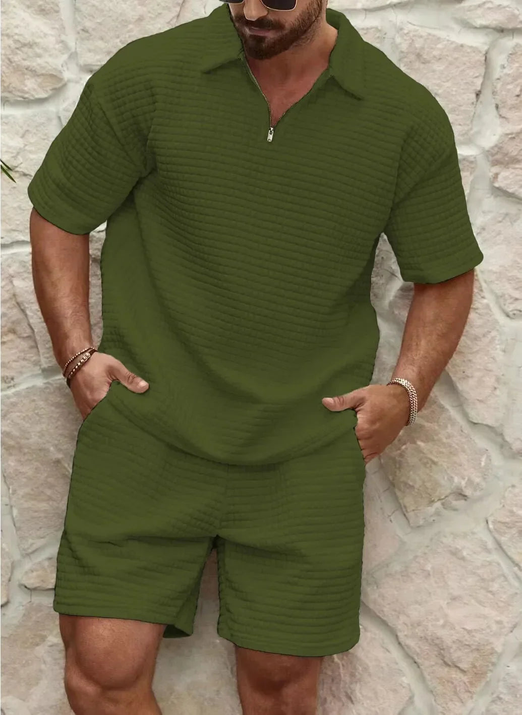 Jeroen - Luchtige zomerset met korte mouwen voor heren