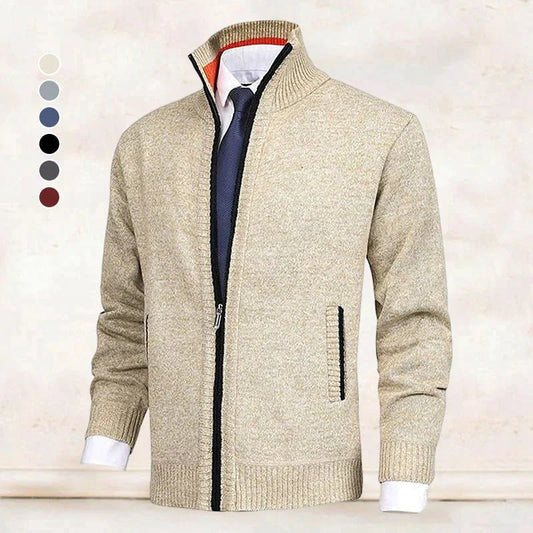 Joris - Elegant herenvest met rits, kraag en zakken