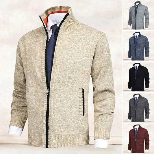 Joris - Elegant herenvest met rits, kraag en zakken