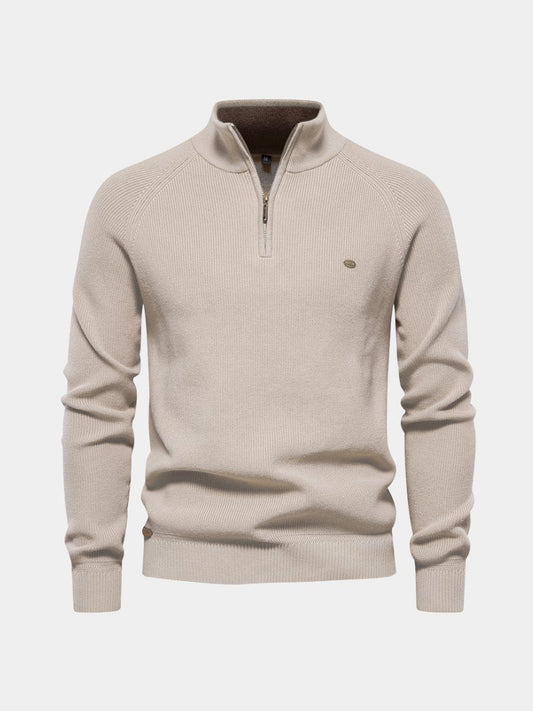 Lars - Klassieke half-zip trui voor heren