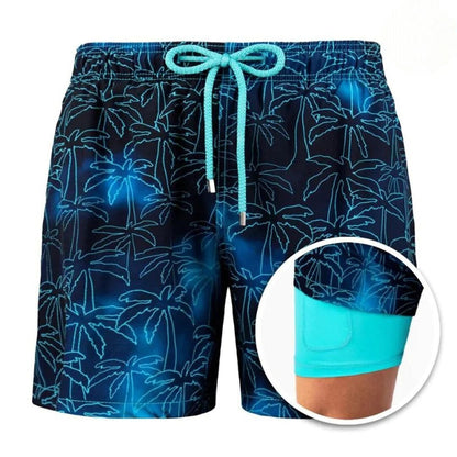 Jorrit - Sneldrogend zwemshort met tropische print voor heren