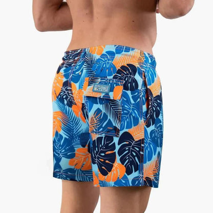 Jorrit - Sneldrogend zwemshort met tropische print voor heren