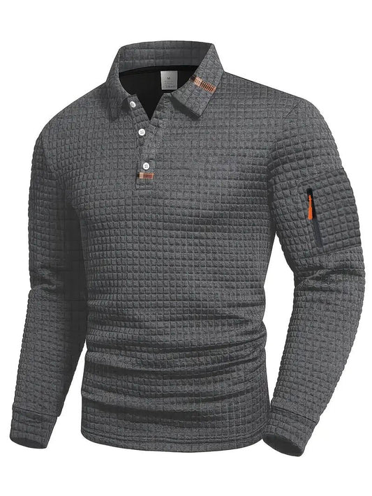 Luuk - Casual longsleeve polo voor heren